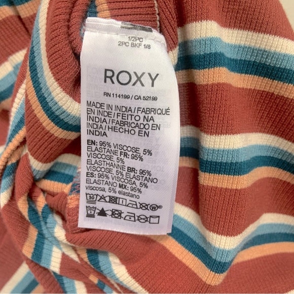 Roxy, rust blue white and orange striped dress in XS - Picture 6 of 13